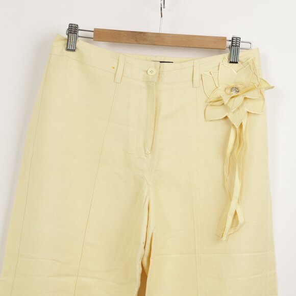 Larry Levine Linen Blend Cute Capri Pants size 8 - Picture 2 of 7